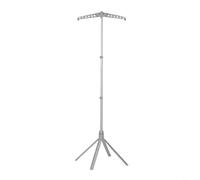 HEIBTENY Soporte telescópico para vaporizador de ropa, con clips, estante ajustable de aluminio de 63 pulgadas, para vaporizadores de mano, giratorio de 360°, soporte portátil para secado de ropa