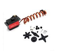HEIBTENY TD8120MG Motor Digital 20KG Alto Torque Control de engranaje de aleación de 180 grados para brazo robot Modelo RC Rojo 40x20.5x40.5mm
