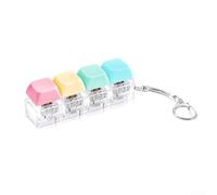 HEIBTENY Teclado Fidget Toys, teclado de luz RGB de 4 botones, divertido teclado portátil para aliviar el estrés, para adultos, hogar, oficina (con azul claro, verde, amarillorosa)