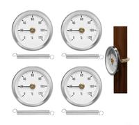 HEIBTENY Termómetro de tubo de acero inoxidable, escala de 0 a 120 °C para monitoreo preciso de la temperatura, sistemas de agua caliente, diseño de clip, esferas de 63 mm