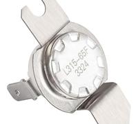HEIBTENY Termostato de secadora de alto límite WE4M137 para GE para HOTPOINT para KENMORE, L315-65F Interruptor de reinicio reemplaza WE4M457 WE03M0026, sensor de temperatura de metal de 2 cables para
