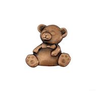 HEIBTENY Tirador de muebles de aleación de zinc en forma de oso divertido diseñado especialmente para que los niños agreguen un toque de capricho a armarios y puertas (bronce rojo)