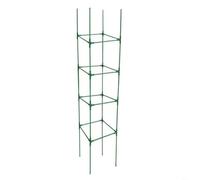 HEIBTENY Torre de soporte para plantas, marco de escalada de plástico resistente para tomate, pepino, frijol, berenjena, sistema de enrejado vertical de jardín, verde, kit de 40 piezas (C)