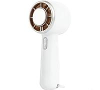 HEIBTENY Ventilador de mano recargable por USB, con tecnología de refrigeración por hielo, ventilador de escritorio portátil de 3 velocidades, sin hojas, 1800 mAh, para viajes, oficina, al aire libre