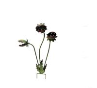 HEIBTENY Venus atrapamoscas de metal para escultura resistente al óxido, decoración de plantas carnívoras caprichosas para patios al aire libre, césped, parterres, hecho a mano, acento de cuento de