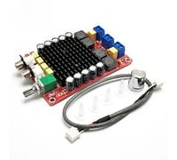 HEIBTENY XH-M510 TDA7498 Placa de audio digital 2X100W Clase D Módulo de amplificador de potencia estéreo DC 14-34V con 4 niveles de ganancia para el hogar del coche DIY