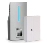 Heidemann HX Connect 70836 - Kit de Timbre inalámbrico (transmisor+Receptor, Volumen Ajustable en 4 Niveles hasta 90 dB, con señal de Llamada óptica, Alcance Aprox. 100 m, Timbre, Timbre de Puerta