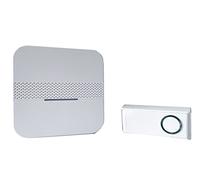 Heidemann Radix 70704 - Kit de timbre inalámbrico (alcance de 75 m, 3 melodías, volumen ajustable hasta 80 dB, timbre, gong, timbre de puerta de casa, timbre inalámbrico)