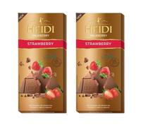 Heidi Milkberry Chocolate con Leche y Fresas, Barra de Chocolate Premium, Edición Especial, 2 Unidades