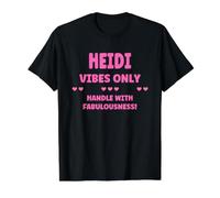 Heidi Personalized Name Funny Cute Custom Heidi Name Camiseta gráfica económica, Hombre, Negro, L