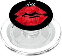 Heidi Red Lips Nombre Personalizado PopSockets PopGrip para MagSafe