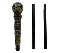 Heidouse Bastón de proxeneta, stick caminante decorativo de plástico de 31.5 pulgadas, caña de elegancia desmontable antiguo para adultos accesorios de disfraces