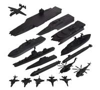 Heidouse Battleship Toy 17pcs/Set Realista de Juguetes proporcionales El Conjunto de acorazados Incluye Barcos y Aviones dones de Motor educativos y Finos para niños, Negro
