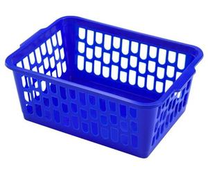 Heidrun Cesta perforada de polipropileno, colores surtidos, 36 x 26 x 15 cm, multicolor