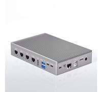HEIGAOLAPC Mini PC Win 11 Pro, Ordenador de Sobremesa, 12th N100(3.4 GHz) 8GB RAM 128GB eMMC, Type-C USB 3.2, Four LAN 2.5G Ethernet, Dual Display, 4K 60Hz, WiFi BT 5.2, para Negocios, Hogar