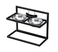 Height Adjustable Dog Bowl Stand, Anti Slip Water Dish Holder, Tall Pet Feeding Station with Stable Base, Elevated Dog Bowl Stand, Food Water Holder with Sturdy Design, Indoor Outdoor Home Use