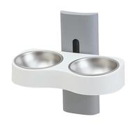 Height Adjustable Dog Bowls, Double Pet Feeding Bowls, Multipurpose Dog Food Bowls, Elevated Raised Pet Food Bowl 12.8x7.87x12.2 Inches for Cats, Dogs, Pets Neck Protection