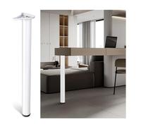 Height Adjustable Furniture Table Legs Metal,1 Pcs,Furniture Feet,with Screws,Desk/Cabinet Support Legs,DIY Replacement Legs,Bar Stool Legs,White-70cm(27.6in)