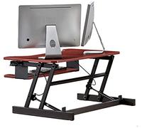 Height Adjustable Standing Desk Converter for Dual Monitors and Laptop Sit to Stand Up Desk with Keyboard Tray Gas Spring Lift