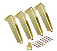 Height Adjustable TV Desk Table Legs,Metal Table All Aluminum Furniture Legs,Right Angle Coffee Table Foot,Sofa Legs,for Couch Bed Tables,Chairs and Stools, gold30cm/11.8in