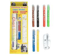 Height Chart, Doodling Growth Sticker, Decorative Wall Measuring Sticker, Fun Interactive Design, Removable Easy-To-Apply, 1-Pack, Ideal for Nursery, Kids Bedroom, 175x24.7cm Multicolor