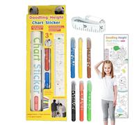 Height Chart, Doodling Height Measuring Sticker, Decorative Growth Wall Sticker for Nursery, Kids Bedroom 175x24.7cm/68.9x9.72 inches, Classroom, Playroom