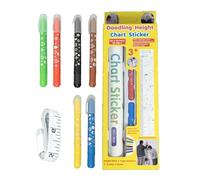 Height Chart - Growth Chart - Doodling Height Measuring Sticker Decorative Growth Wall Sticker For Nursery, Kids Bedroom, Classroom, Playroom, Fun And Interactive Child Growing trackerr For Home Deco