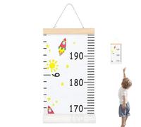 Height Chart Kids, Decorative Growth Tracker, Wood, Canvas Removable Design, with Lanyard, for Home Decor, Interior Playroom, Parenting Tool, Baby Room Wall Art