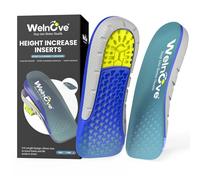 Height Increase Insoles Arch Support - Welnove 3/4 Soft Gel Shoe Cushions for Plantar Fasciitis, Achilles Tendinitis, Shock-Absorbing Non-Slip Shoe Insert,0.6" & 1" High (2 Pairs)