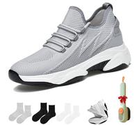Height Increasing Shoes, Tallure Sneakers, Tallure Shoes, Fit Comfort, 1.6/2.4/3.1/3.9in Height Invisible Increase, For Women and Men (Gray 1.6in,42)