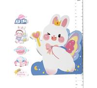 Height Measurement Ruler, 65-183cm Removable Wall Growth Chart with Magnetic Bunny Decoration, Cute Height Tracker for Boys Girls Bedroom Nursery School and Home Decor