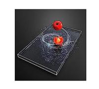 Height5cm/1.97 "acrílico Flotante Photo Props Shooting Tray, Display Showcase, Clear Shallow Water Tank, Portable Food Cosmetic Storage Box (Color : Clear, Size : 20x10cm(7.9x3.9in))
