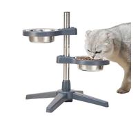 Heights Adjustable Dog Bowls, Raised Pet Feeding Station, 14.37x14.37x18.31 Inches Non-Slip Puppy Feed Foods Bowls with Stand, Pets Food Bowl, Ergonomic Elevated Feeder for Reducing Neck Strain Use
