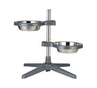 Heights Adjustable Dog Bowls, Raised Pet Feeding Station, 14.37x14.37x18.31 Inches Non-Slip Puppy Feed Foods Bowls with Stand, Pets Food Bowl, Ergonomic Elevated Feeder for Reducing Neck Strain Use
