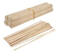 HEIHAK 200 palitos de madera de balsa, 305 x 3 x 3 mm, cuadrados, de madera natural, tiras de madera, palos de madera para manualidades y manualidades