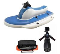 HEIHEIZI 2026 New Inflatable Jet Boat w/Dual-Fin & 700W Electric Motor (Optional) | 10-Speed Remote Control | 45-160Min Runtime | Blue Motorized Watercraft for Water Sports,withThruster