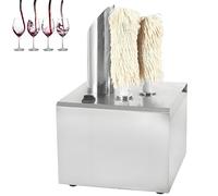 HEIHEIZI Pulidora Eléctrica de Copas de Vino, Máquina Pulidora Comercial de Cristales, Limpieza 360°, Secado con Aire a 60°C, Alta Eficiencia, para Copas de Vino y Champán Three Heads