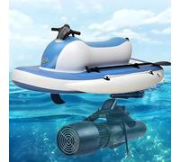 HEIHEIZI Summer Inflatable Water Ski with Underwater Scooter, Motos Electricas Adultos, 700W Motor, Barca Hinchable, 220kg(485lb) Electric Inflatable Boat for Adults, with Propeller Storage Bag