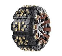 HEIHEIZI Universal Snow Chains for Car, Anti-Skid, for 165mm-265mm Wide Tires, for Sports Utility Vehicles, Doble Diseño Antideslizante, Easy to Assemble for Winter, Ice, Mud 8Pieces-Black
