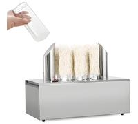 HEIHEIZI Wine Glass Polishing Machine, 3/5/8 Polishing Cloth Washers, Commercial Electric Wine Glass Polisher, Stainless-Steel Glass Washer for Bars, Restaurants, Hotels, Kitchen Eight Heads
