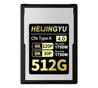 HEIJINGYU Tarjeta de memoria CFexpress 4.0 tipo A de 512 GB, velocidad de lectura de hasta 1750 MB/s y velocidad de escritura de 1750 MB/s para grabación 4K 120P, 8K 30P para cámaras Alpha y FX