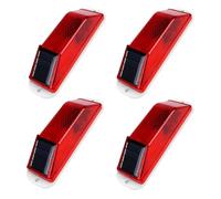 Heilanole Luces de Advertencia Solares, Lámpara Estroboscópica Solar Brillante con Base Magnética, Luz de Seguridad LED Impermeable para Exteriores, Paquete de 4, Color Rojo