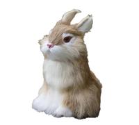 Heilanole Modelo Realista de Piel Sintética de Conejo, Figura de Animal Realista para Decoración del Hogar, Regalos y Manualidades, Piel de Conejo Suave Al Tacto en Amarillo.
