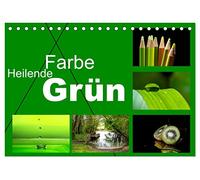 Heilende Farbe Grün (Tischkalender 2026 DIN A5 quer), CALVENDO Monatskalender: Grün gilt als Farbe der Heilung und Beruhigung. Hier finden Sie zwölf Bilder zu diesem Thema.