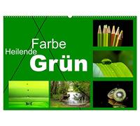 Heilende Farbe Grün (Wandkalender 2026 DIN A2 quer), CALVENDO Monatskalender: Grün gilt als Farbe der Heilung und Beruhigung. Hier finden Sie zwölf Bilder zu diesem Thema.