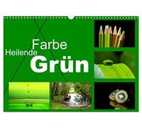 Heilende Farbe Grün (Wandkalender 2026 DIN A3 quer), CALVENDO Monatskalender: Grün gilt als Farbe der Heilung und Beruhigung. Hier finden Sie zwölf Bilder zu diesem Thema.