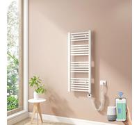 Heilmetz Toallero Eléctrico 1000x400 mm, Termostato Inteligente WiFi para Baño, Control por App Tuya y Asistentes de Voz, Secatoallas Blanco 300W