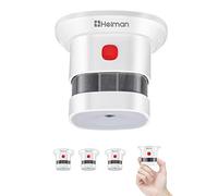 HEIMAN 3 Unidades Mini Detector de Alarma de Humo, Batería de por Vida con batería de 10 años, Premio Reddot, Certificado CE, Detector de Incendios fotoeléctrico Independiente para el hogar