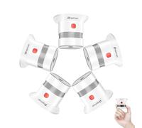 HEIMAN 5 Unidades Mini Detector de Alarma de Humo, Batería de por Vida con batería de 10 años, Premio Reddot, Certificado CE, Detector de Incendios fotoeléctrico Independiente para el hogar