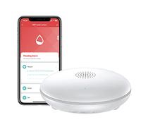 HEIMAN Detector de agua WiFi, monitor de agua, alarma de agua Wi-Fi con batería, sensor de agua inteligente, suelo, 75 dB, WiFi-2,4 GHz, para cocinas, sótanos y baños (1) (1 unidad)